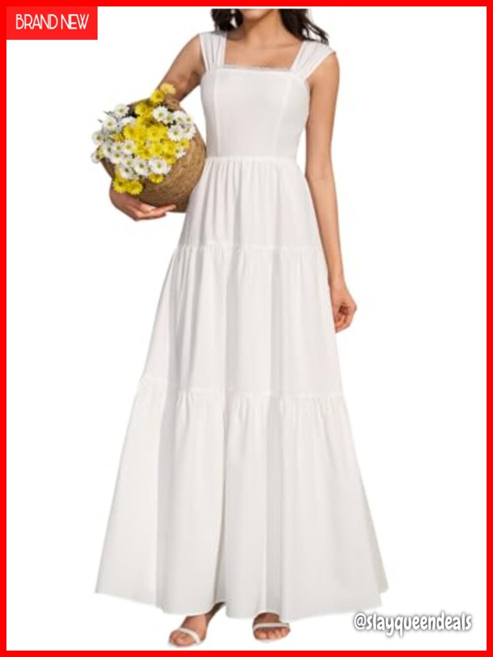 Flowy Floral Maxi Dress Lace Up Square Neck Corset A-Line Wedding Guest Summer
